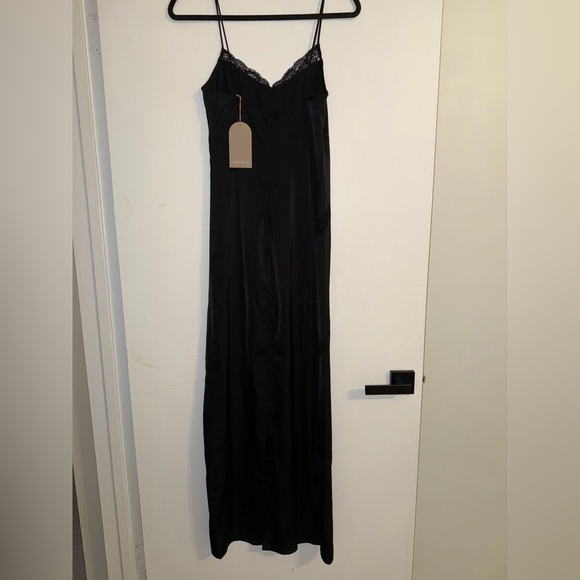 NWT MESHKI Prue Spliced Full Length Lace Dress-Black SIZE: XS - Picture 12 of 13